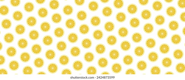 orange, lemon seamless pattern - flat design
