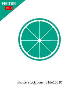 orange or lemon slice vector icon