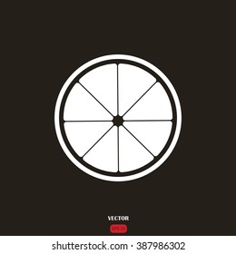 orange or lemon slice vector icon