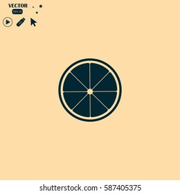 orange or lemon slice vector icon
