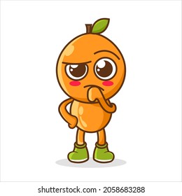  Orangefarbene Zitronenfruchtfigur vermischt. süße orangefarbene Frucht Konzept weiß einzeln. 