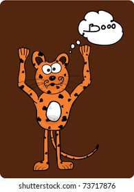 Orange leopard who scares you