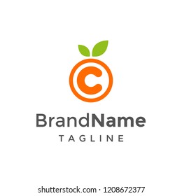 Orange and Letter C for Vitamin C Logo Design