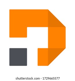 the orange letter d 3d