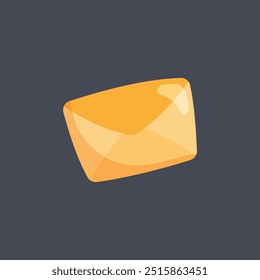 orange letter in flat vector design.