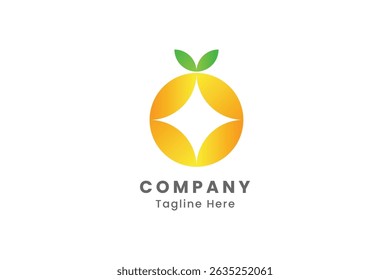 Orange letter O Logo vector Illustration. Fruit Logo
