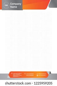 orange letterhead design