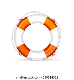 orange life buoy. Vector, excellent vector illustration