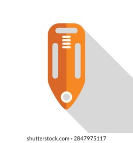 Orange lifeguard floatation device for assisting swimmers in need of help