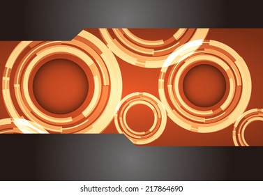 orange Light Abstract Technology background for computer graphic website and internet, circuit board. 