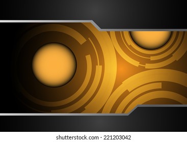 Orange Light Abstract Technology background for computer graphic website and internet.