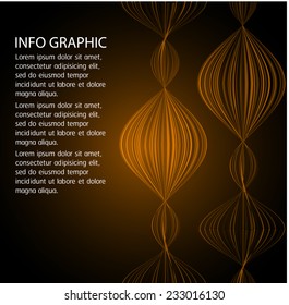 Orange Light Abstract Technology background for computer graphic website internet and business. text box. Brochure. card. wave. 