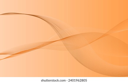 orange light color lines wave curves soft gradient abstract background