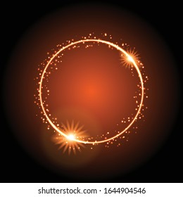 orange light fair black background