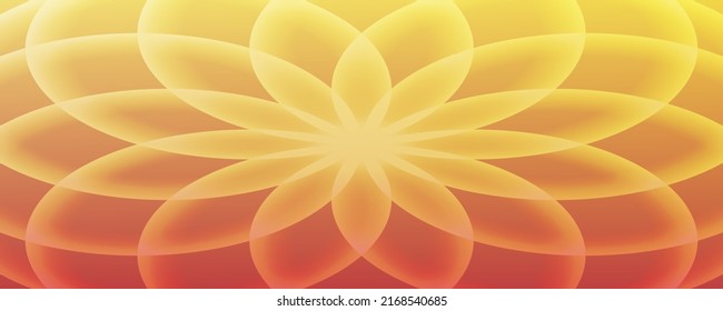Orange light floral texture art background banner