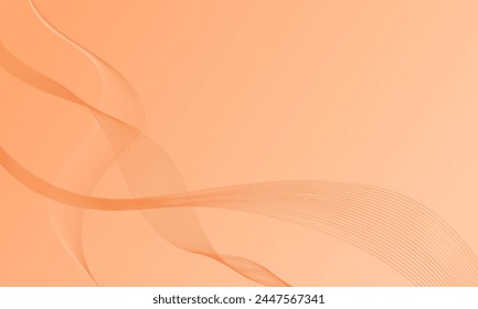 orange light lines wave curves with soft gradient abstract background