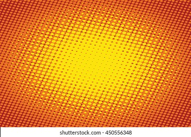 Orange light raster pop art retro background vector illustration.