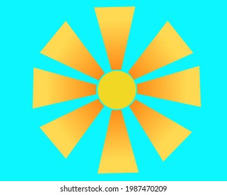 orange light with a yellow circle in the middle