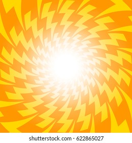 Orange Lightening Electric Spark Discharge Vector Design For Abstract Background Concept