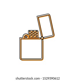 Orange Lighter icon isolated on white background.  Vector Illustration