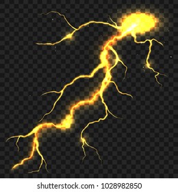 orange lightning effect on transparent grid