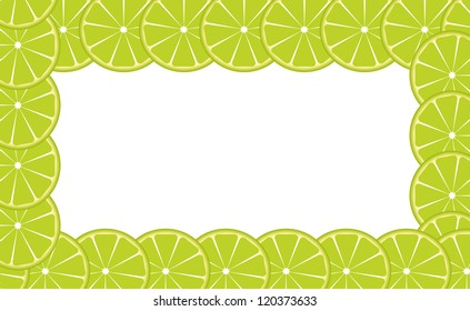 Orange (lime) frame vector illustration