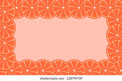 Orange (lime) frame vector illustration