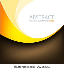 Orange line background with brown background on white space for text and message modern artwork design