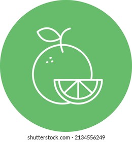 Orange line circle icon vector image. Can also be used for web apps, mobile apps and print media.