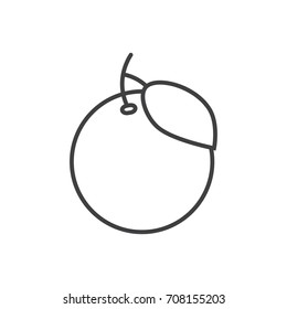 Orange line icon. 