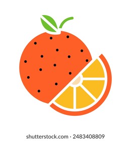 Orange line icon. Orange, citrus, fruit, vitamin C, juicy, refreshing, sweet, tangy, nutritious, peel, segments, pulp, fiber, antioxidants, potassium, vitamins, minerals