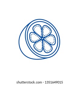 Orange line icon concept. Orange flat  vector symbol, sign, outline illustration.