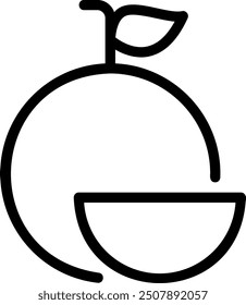 Vector de ilustración de icono de línea naranja