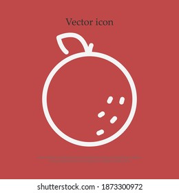 orange line icon, outline vector illustration.