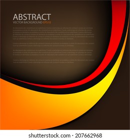 Orange line and red line black background for text   message modern artwork design