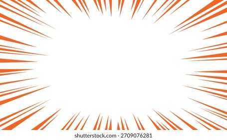 Material de moldura de linha concentrada de sunburst de linha laranja