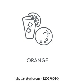 Orange linear icon. Orange concept stroke symbol design. Thin graphic elements vector illustration, outline pattern on a white background, eps 10.