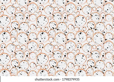 Orange lined circle on white background. Hand drawn abstract geometric illustration for different print design, brochure template, textile, wallpaper, wrapping paper, calendar. EPS 10