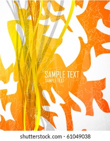 Orange lines. Vector design