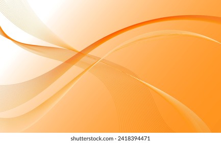 orange lines wave curves with gradient abstract background