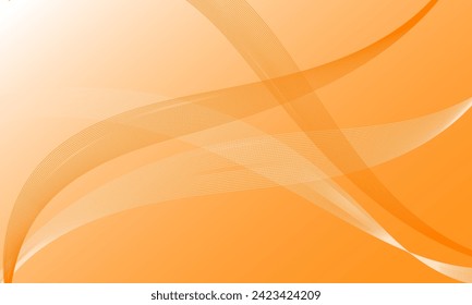 orange lines wave curves on gradient abstract background