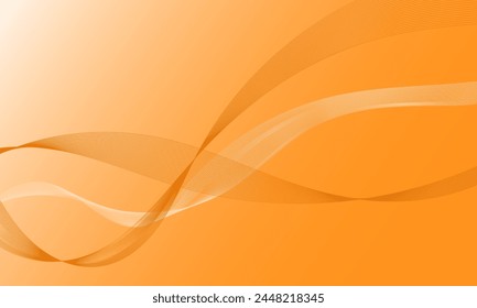 orange lines wave curves on soft gradient abstract background