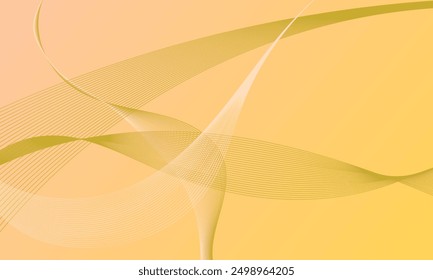orange lines wave curves with smooth gradient abstract background