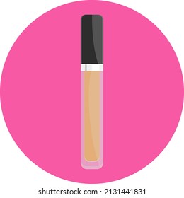 Orange lipstick, illustration, vector on a white background.