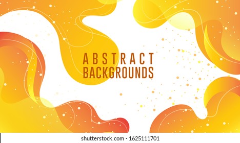 Orange Liquid Abstract Backgrounds, Modern Colorful Backgrounds, Dynamic Abstract Backgrounds