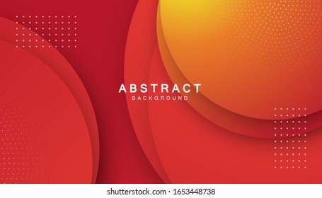 Orange liquid color background. Dynamic textured geometric element design with dots decoration. Modern gradient light vector illustration.