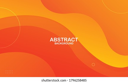 Fondo de color líquido naranja. Composición dinámica de formas. Vector Eps10
