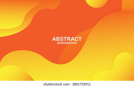 Fondo de color líquido naranja. Composición dinámica de formas. Plantilla para afiches, fondo, portada de libros y folleto. Vector Eps10