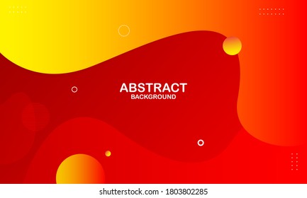 Orange liquid color background. Dynamic shapes composition. Template for poster, backdrop, book cover, and brochure. Eps10 vector