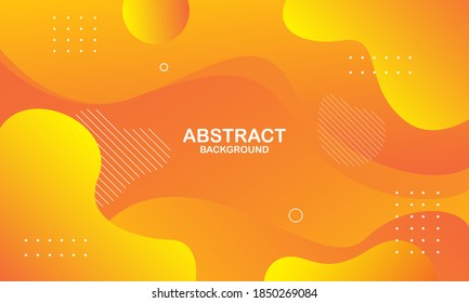 Orange Liquid Color Background Dynamic Shapes Stock Vector (Royalty ...